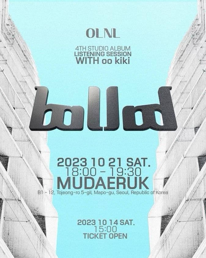 OLNL (오르내림)  정규 4집 [ ballad ] 발매 전 음감회
